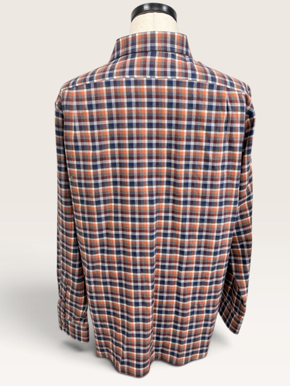 Hart Schaffner Marx Canclini 100% Cotton Plaid Flannel Button Down Shirt $150 - Picture 6 of 12